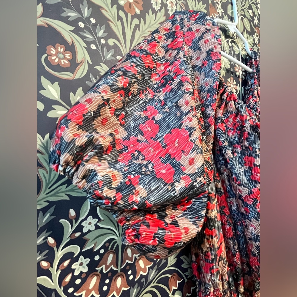 Floral Puff Sleeve Maxi Dress - Picture 5 of 7